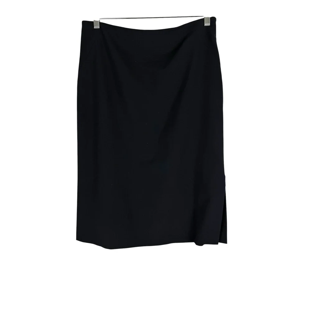 Ann Taylor‎ Women's Navy Blue Knee Length Career Pencil Skirt Size 10 Stretch